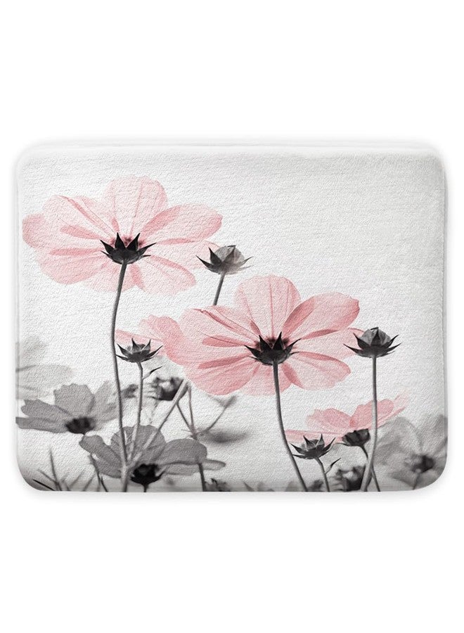 MERCHR Pink Bathroom Rugs Mat, Cute Daisy Flower Elegant Wildflower Design Farmhouse Bath Rugs, Unique Floral Door Mats, 17 X 29 Inches - Image 2